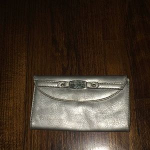 silver nine west wallet